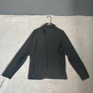 Nau Jacket Mens Medium  Full Zip Stand Collar Organic Cotton Blend Lightweight